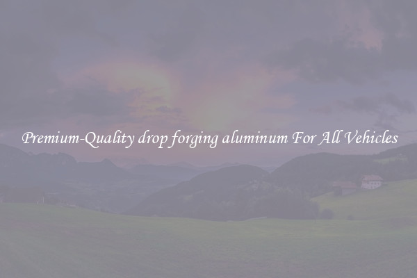 Premium-Quality drop forging aluminum For All Vehicles