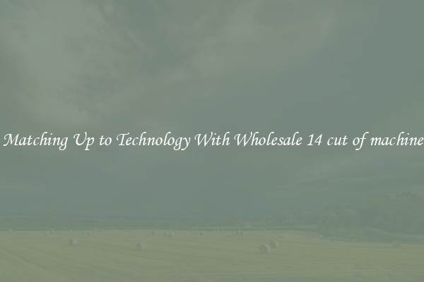 Matching Up to Technology With Wholesale 14 cut of machine