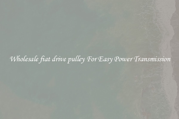 Wholesale fiat drive pulley For Easy Power Transmission