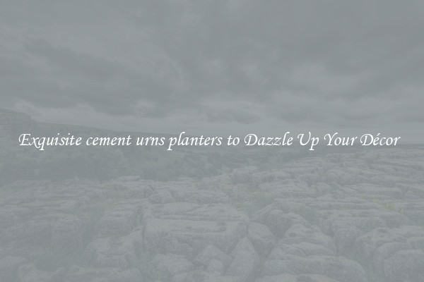 Exquisite cement urns planters to Dazzle Up Your Décor  