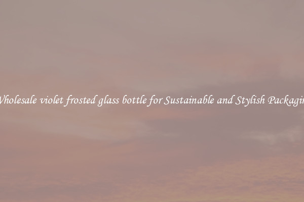 Wholesale violet frosted glass bottle for Sustainable and Stylish Packaging