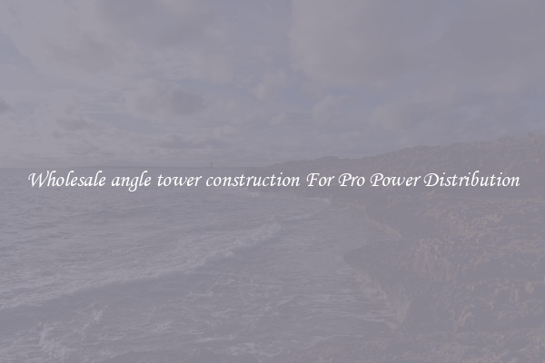 Wholesale angle tower construction For Pro Power Distribution