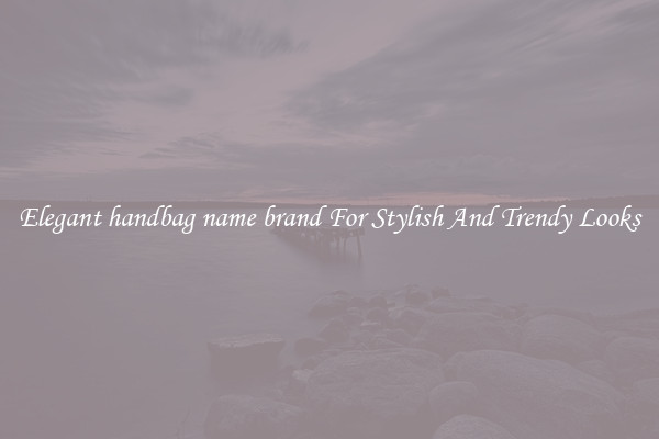 Elegant handbag name brand For Stylish And Trendy Looks
