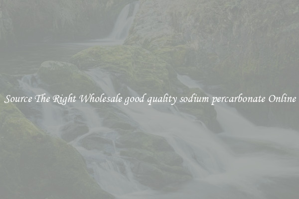Source The Right Wholesale good quality sodium percarbonate Online