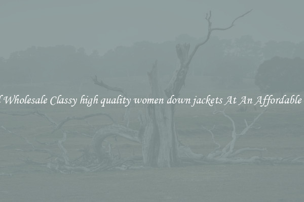 Find Wholesale Classy high quality women down jackets At An Affordable Price