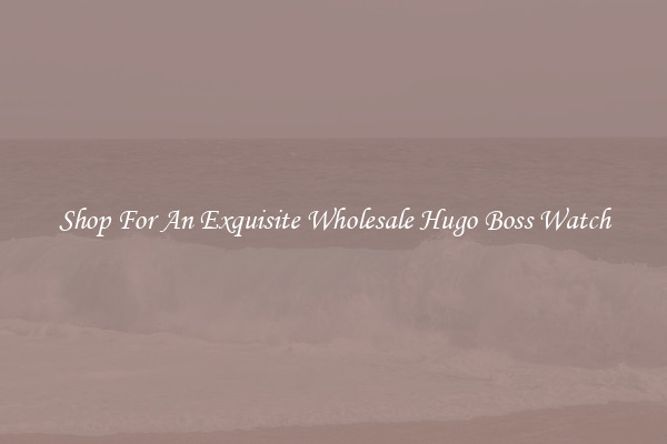Shop For An Exquisite Wholesale Hugo Boss Watch