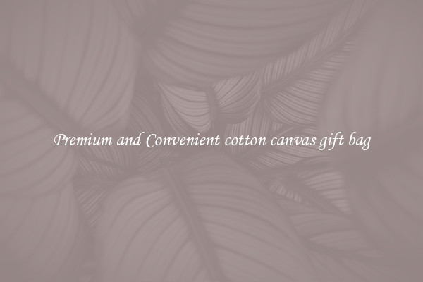 Premium and Convenient cotton canvas gift bag
