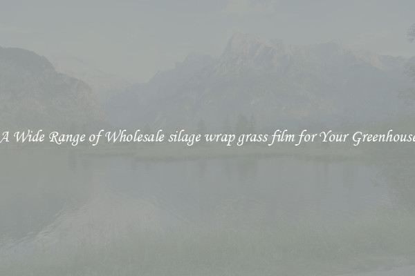 A Wide Range of Wholesale silage wrap grass film for Your Greenhouse