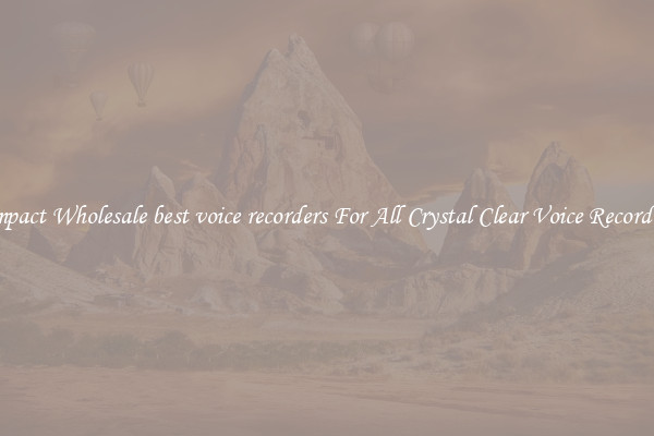 Compact Wholesale best voice recorders For All Crystal Clear Voice Recordings